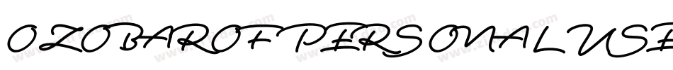 OZOBAROF PERSONAL USE字体转换